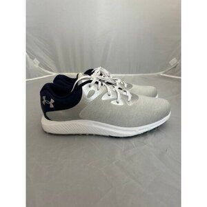 Under Armour charged breathe gray blue white mens golf shoes size 8 3026405 103